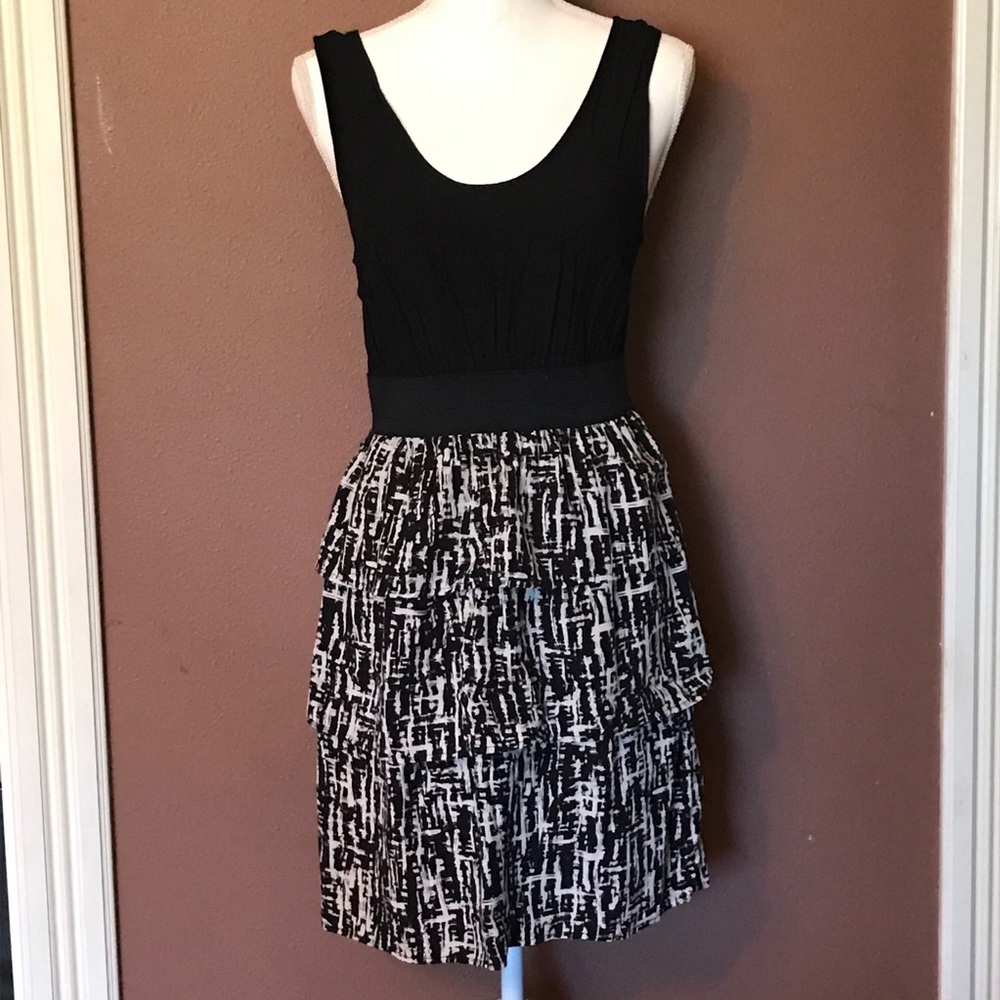 Mossimo Black Tank Top Ruffle Skirt Dress